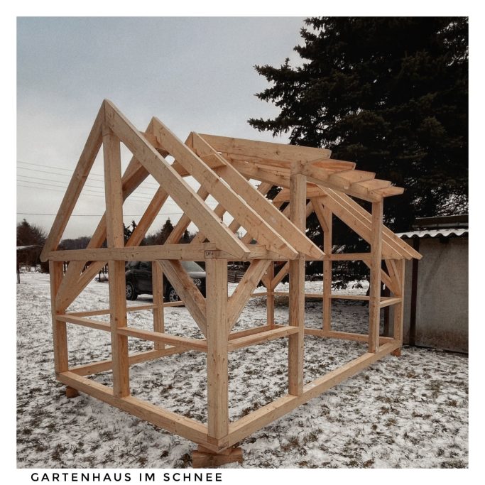 Gartenhaus im Schnee Gartenhaus im Schnee